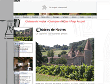 Tablet Screenshot of chateaudenobles.com